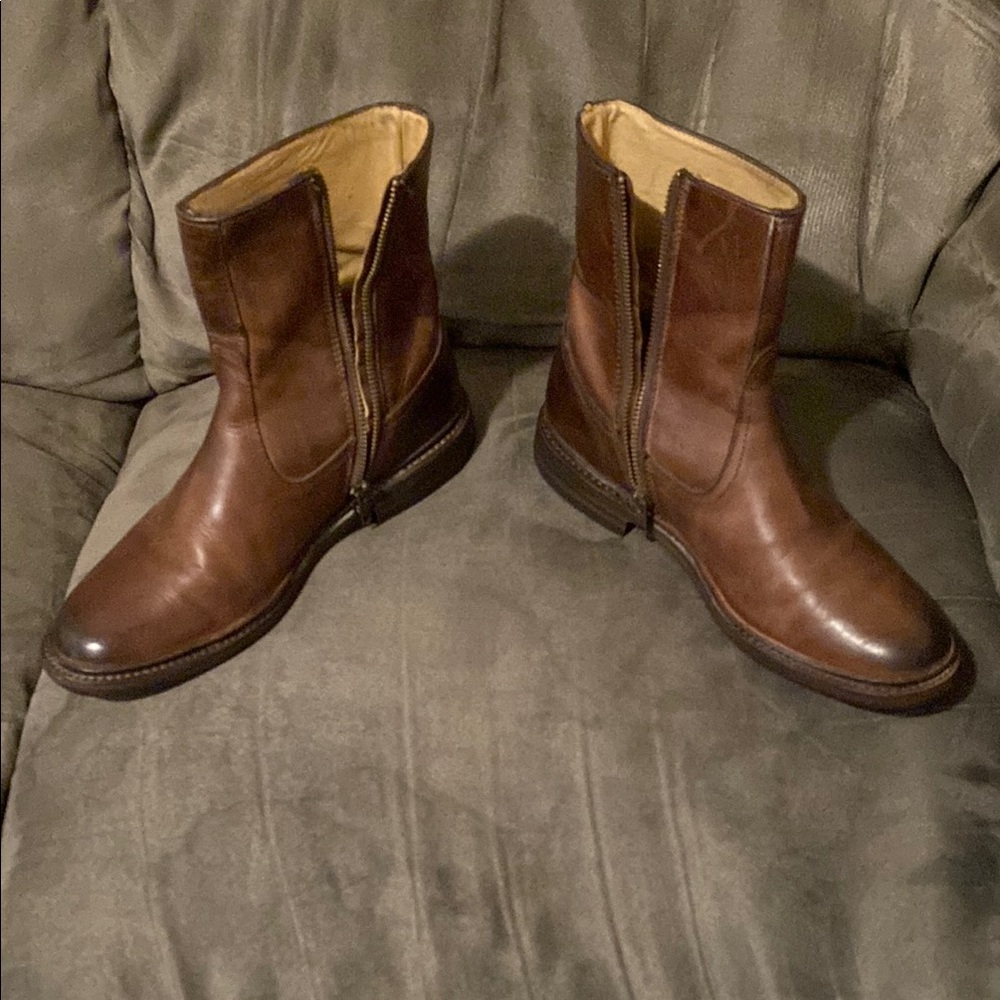 Brown Leather Ankle Boots